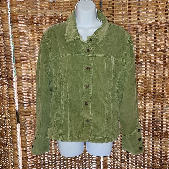 Vinrage AMI Green Corduroy Jacket L Boho - Picture 1 of 16